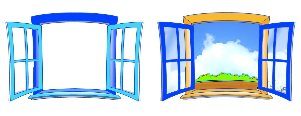 Мультяшные шторы в окне