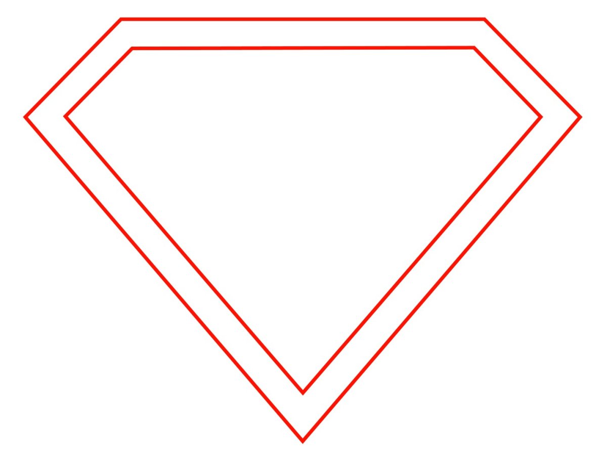 Значок Супермена пустой