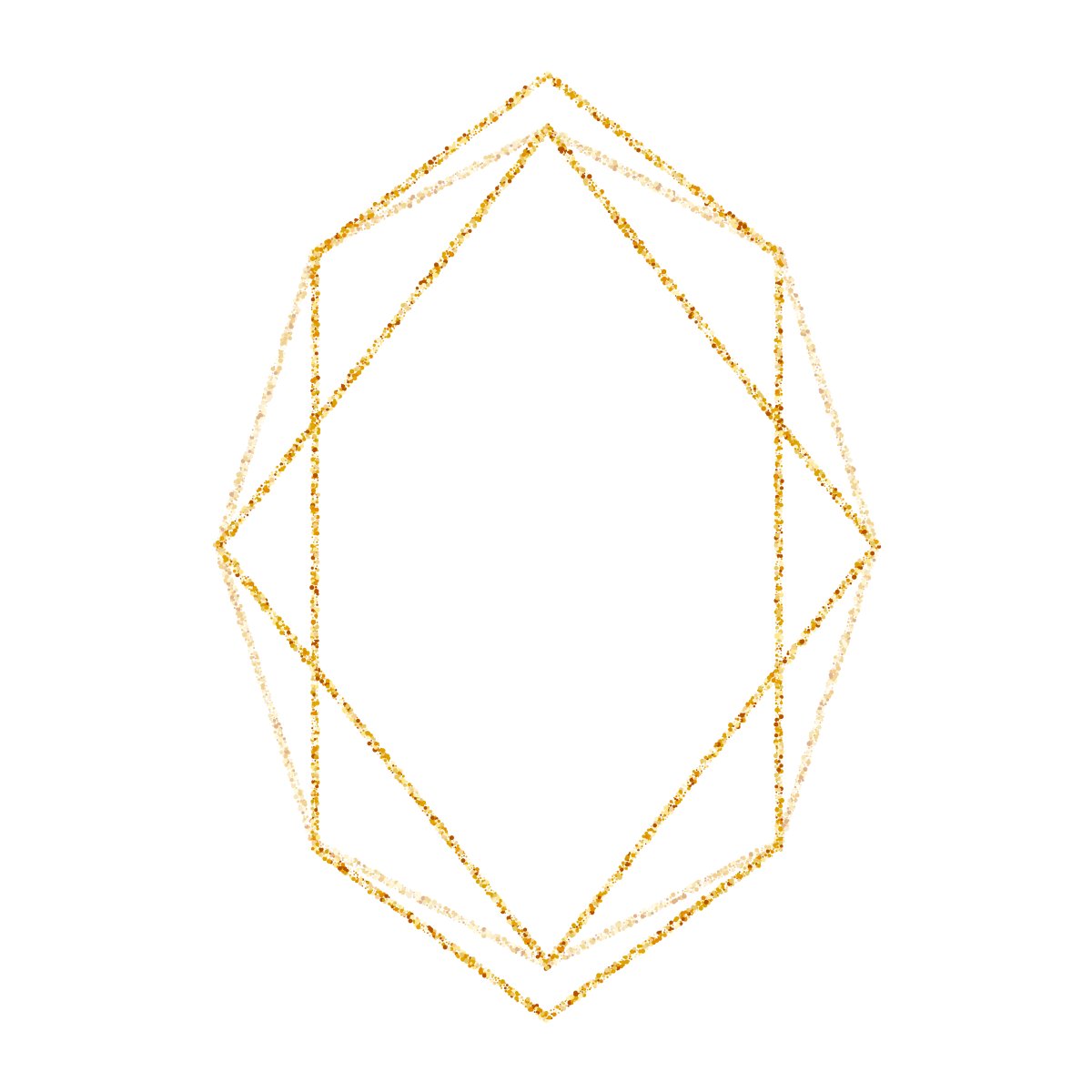 Геометрическая рамка золото