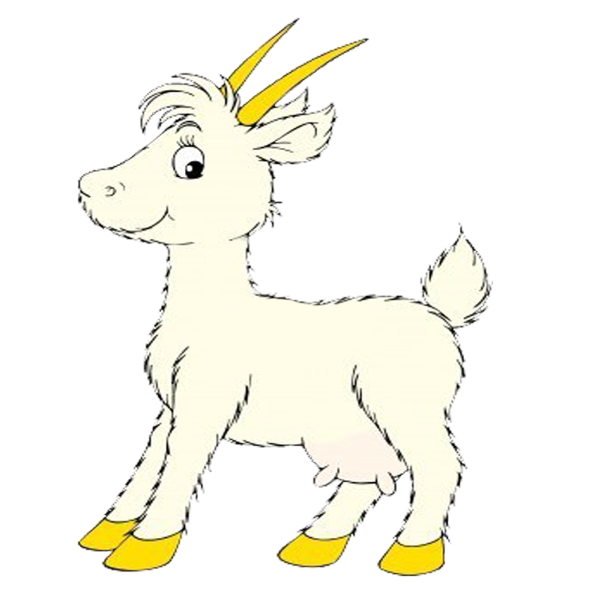 Козочка на зеленом фоне