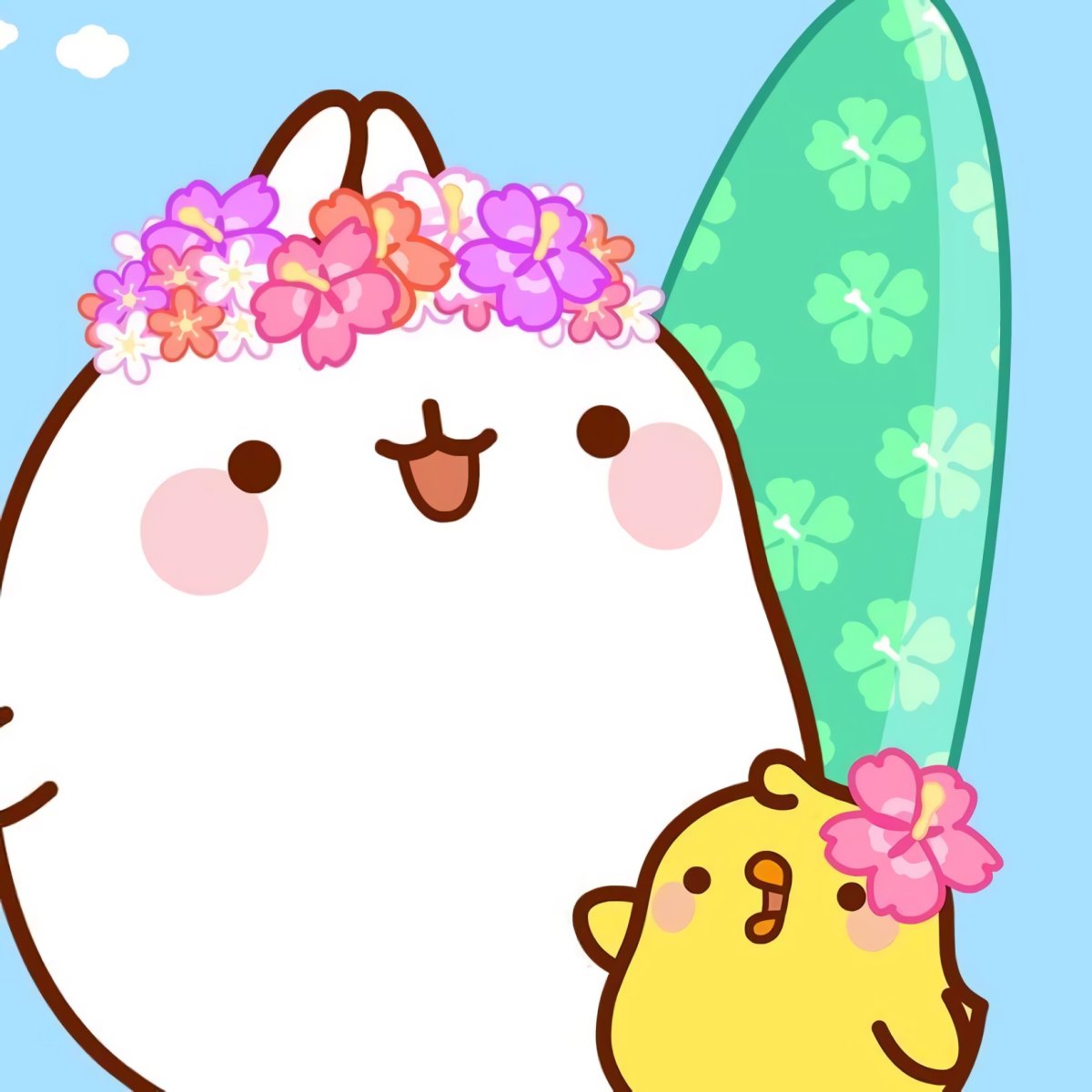 Кролик Molang наклейки