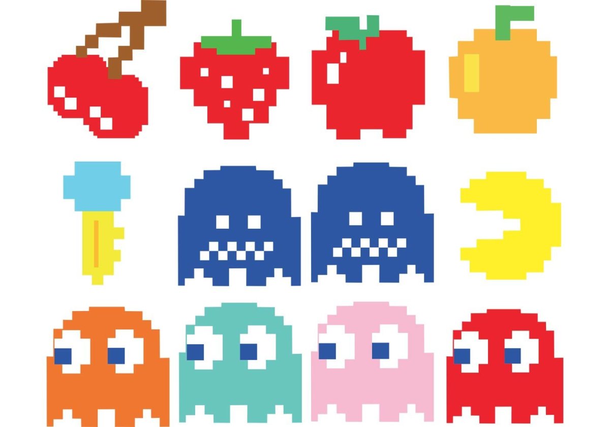 Пакман пиксельный игра