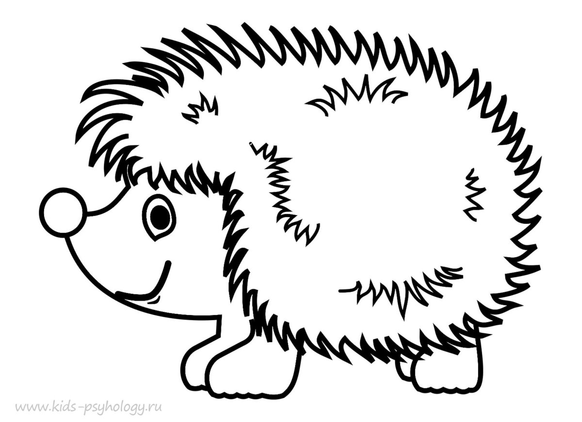 Ежик для вырезания цветной