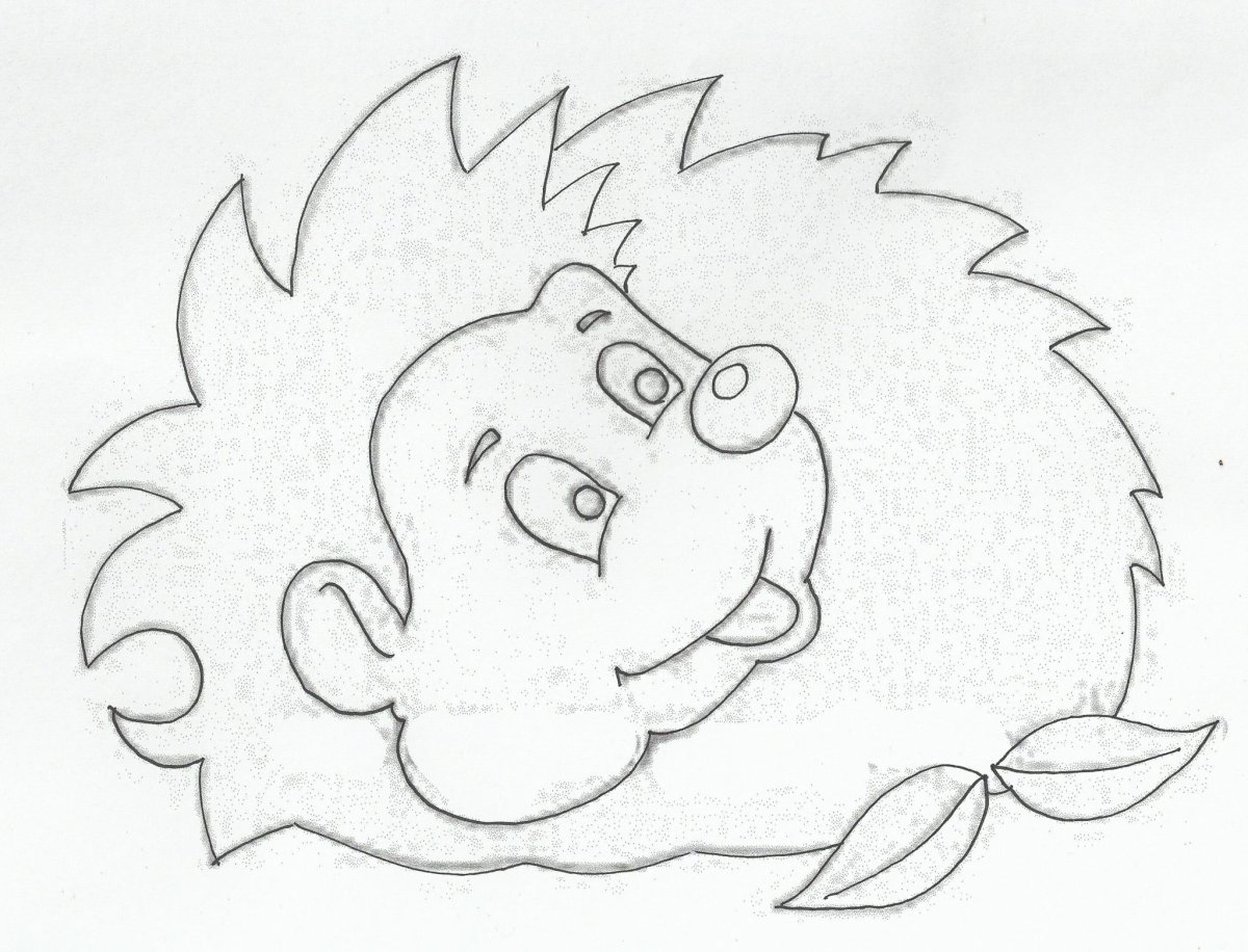 Ёжик раскраска для детей