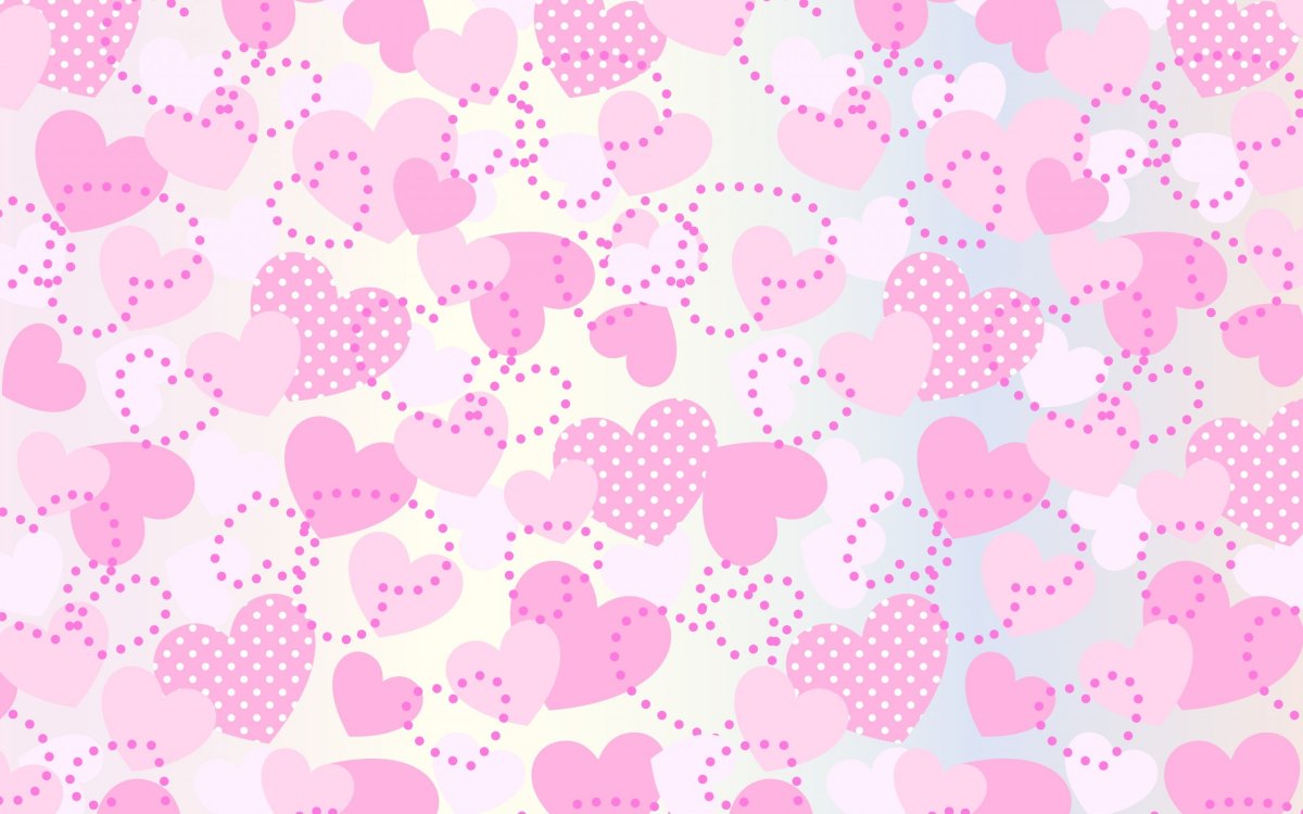Розовый фон с сердечками
