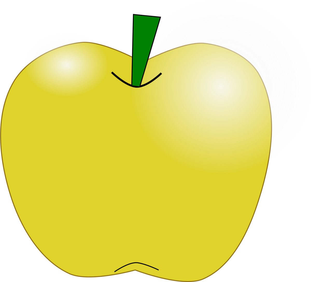Яблоко желтое вектор