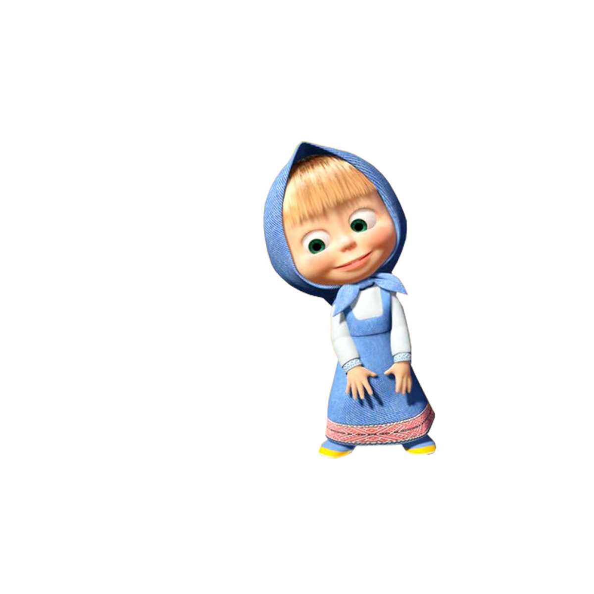 Маша и медведь на прозрачном фоне