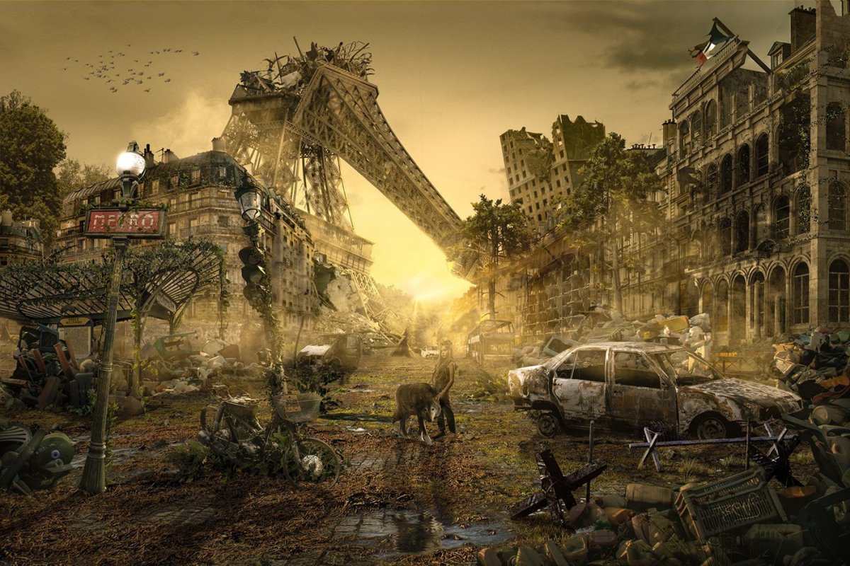 Постап Париж зомби