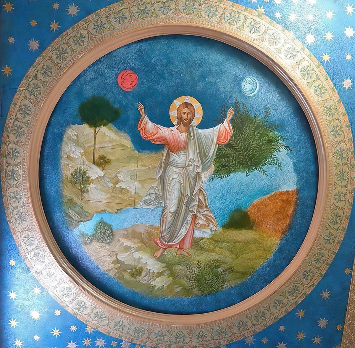 Сотворение мира икона фреска
