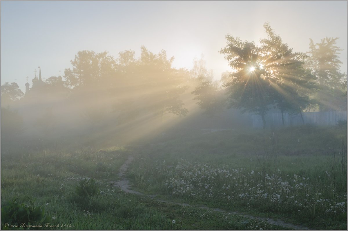 Оптина пустынь в тумане
