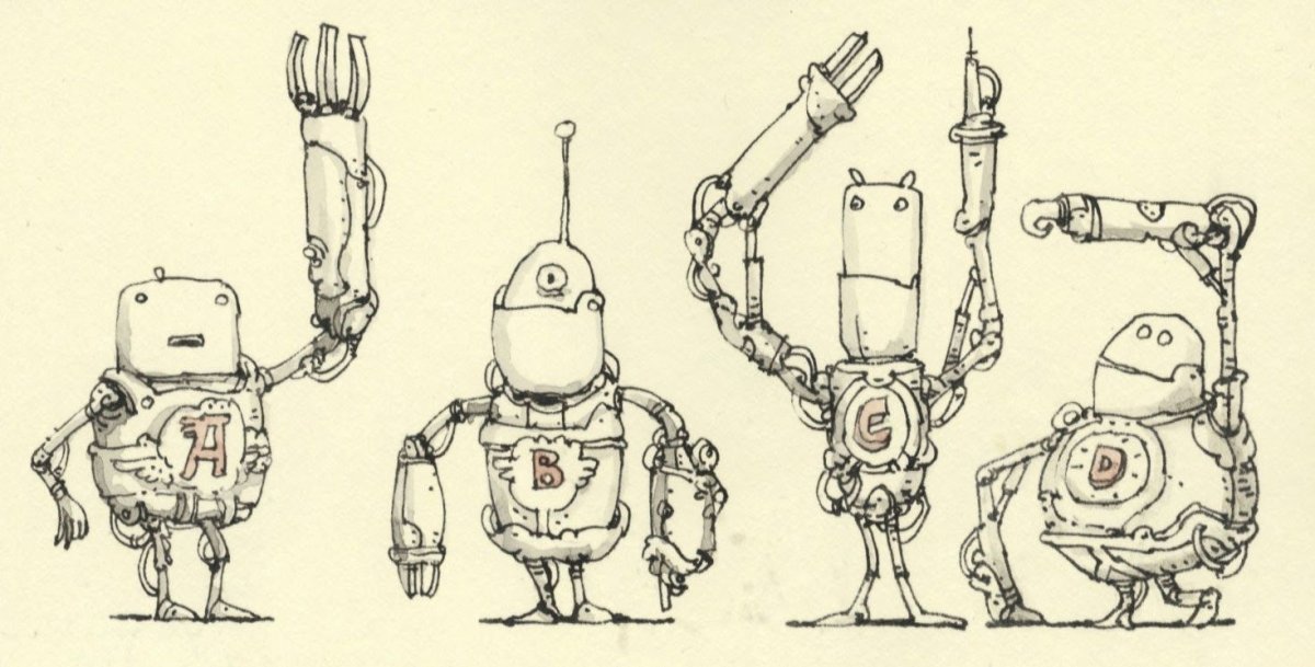 Робот силуэт