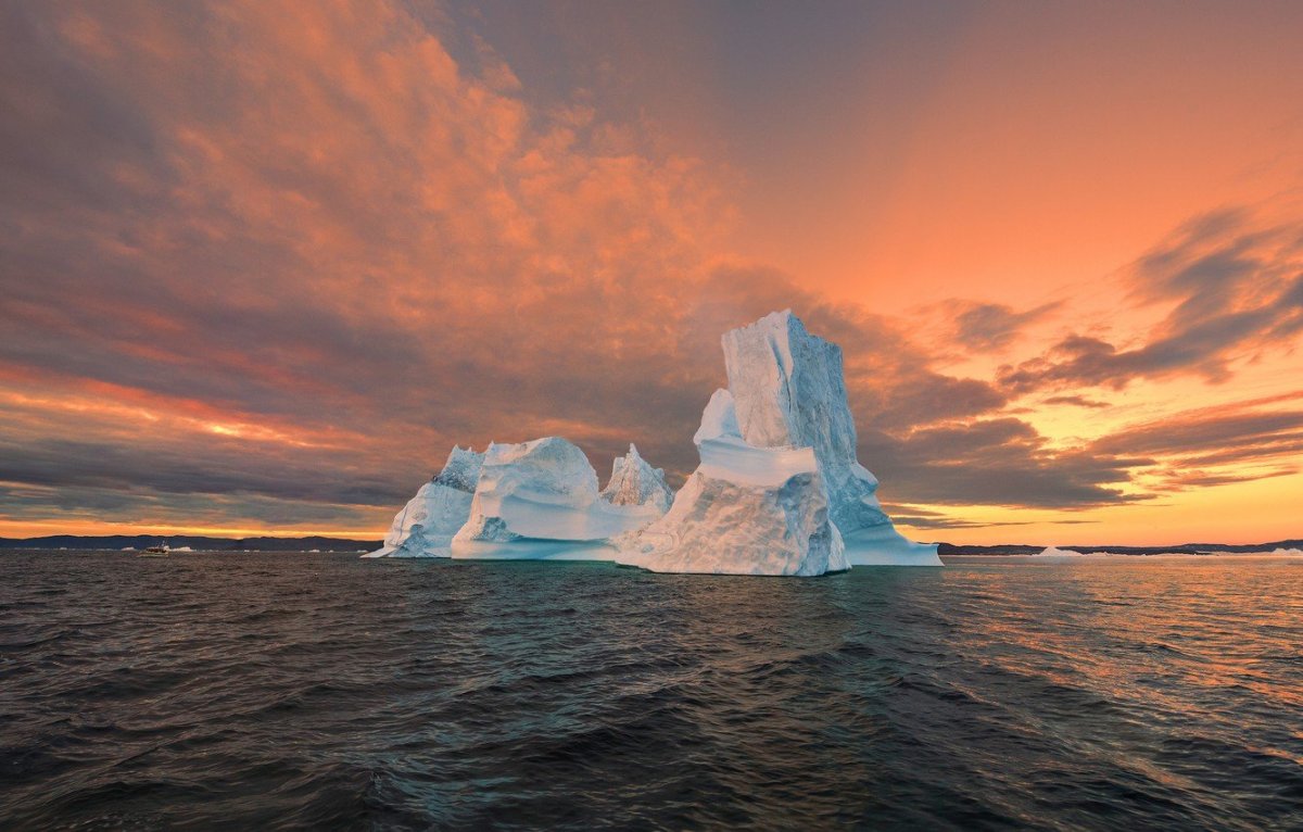 Атлантический океан Север Айсберг
