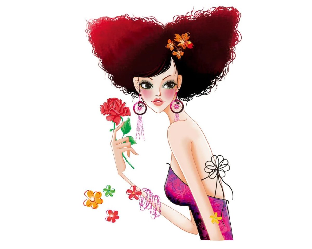 Девушка на море карикатура