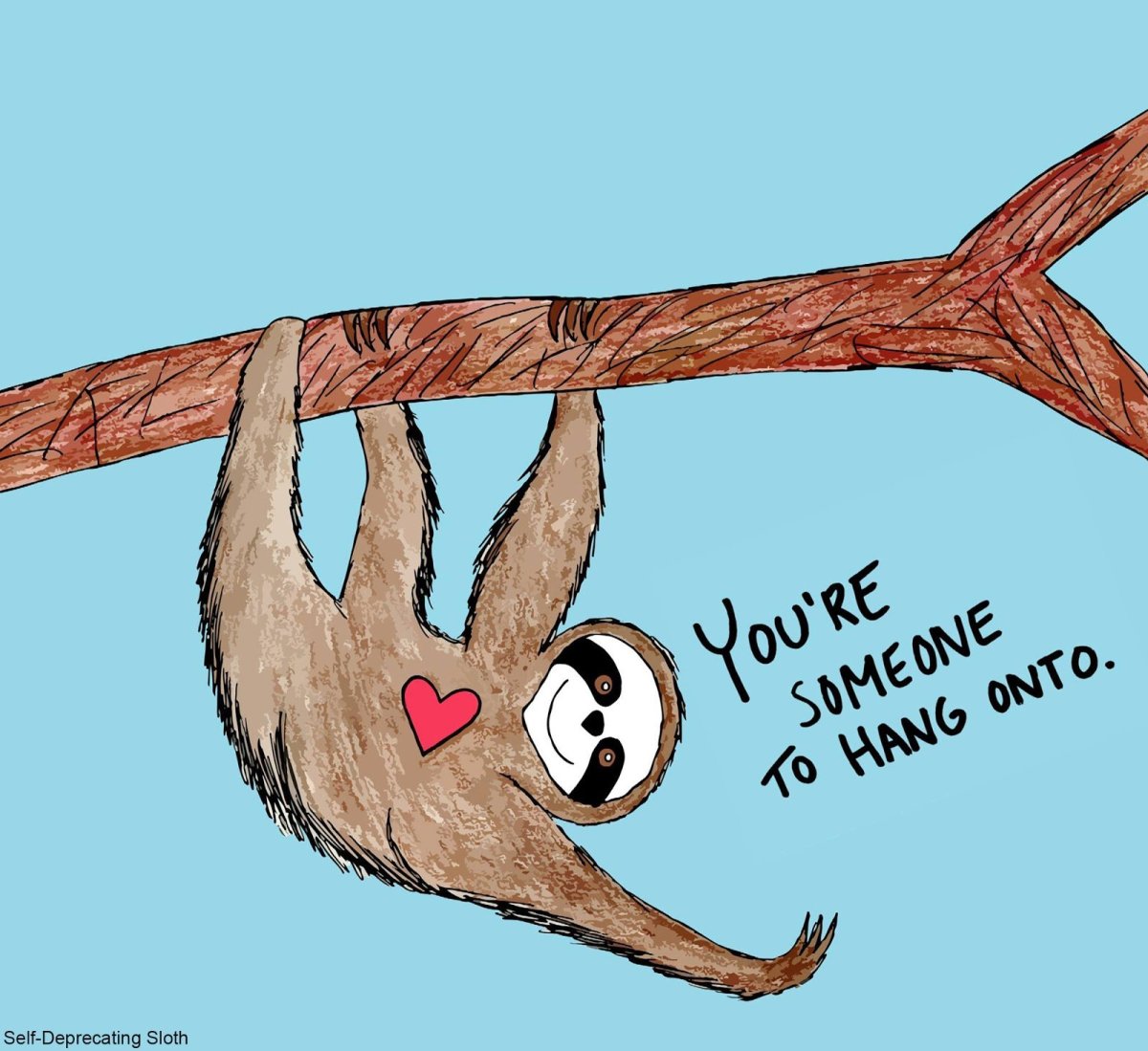 Ленивец рисунок