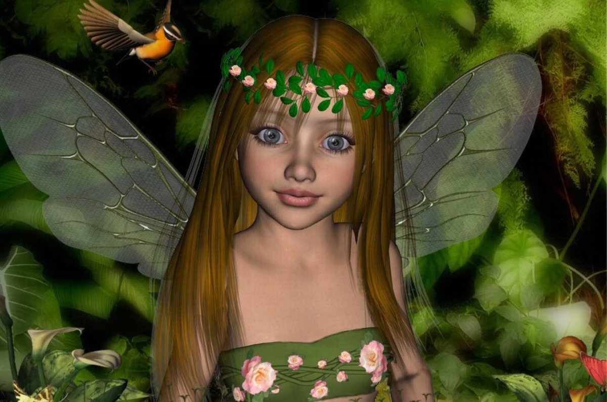 Нимфа с крыльями