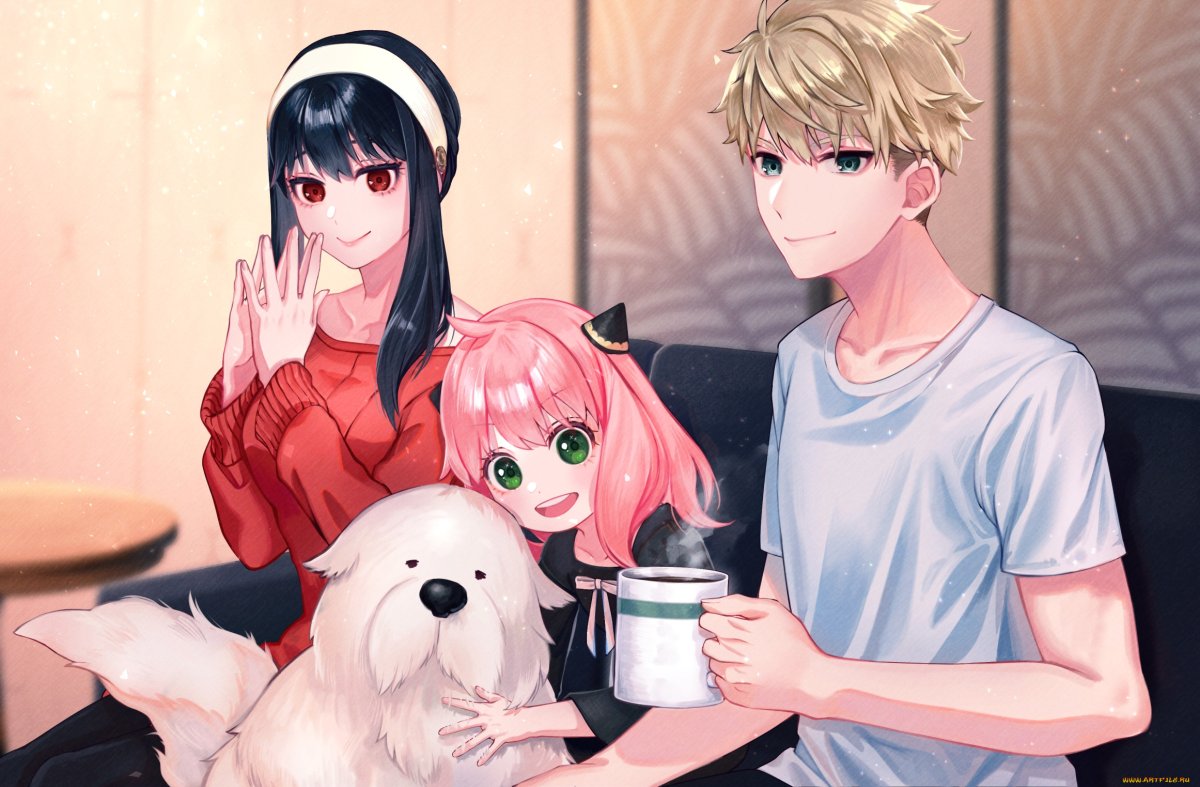 Аниме семья шпиона собака