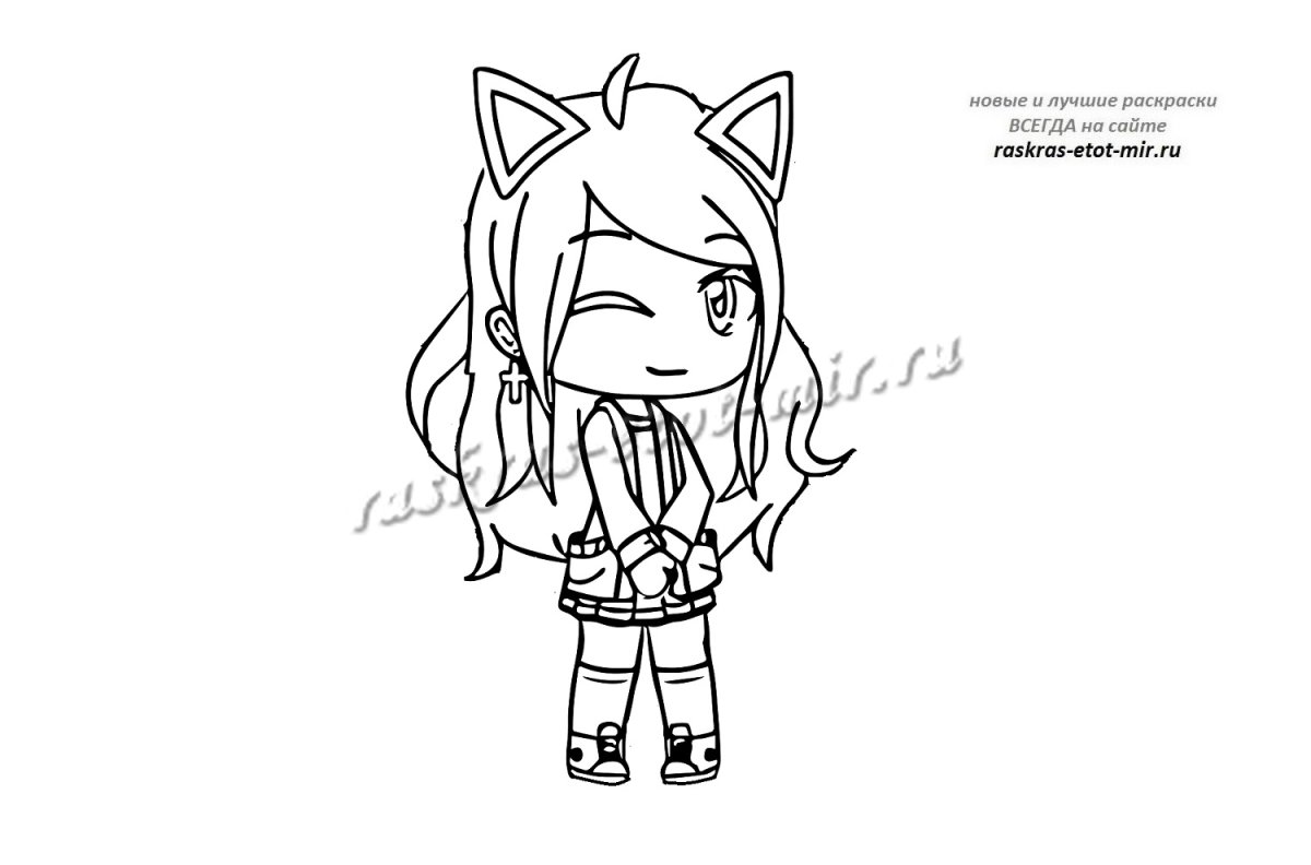 Раскраска игра гача лайф