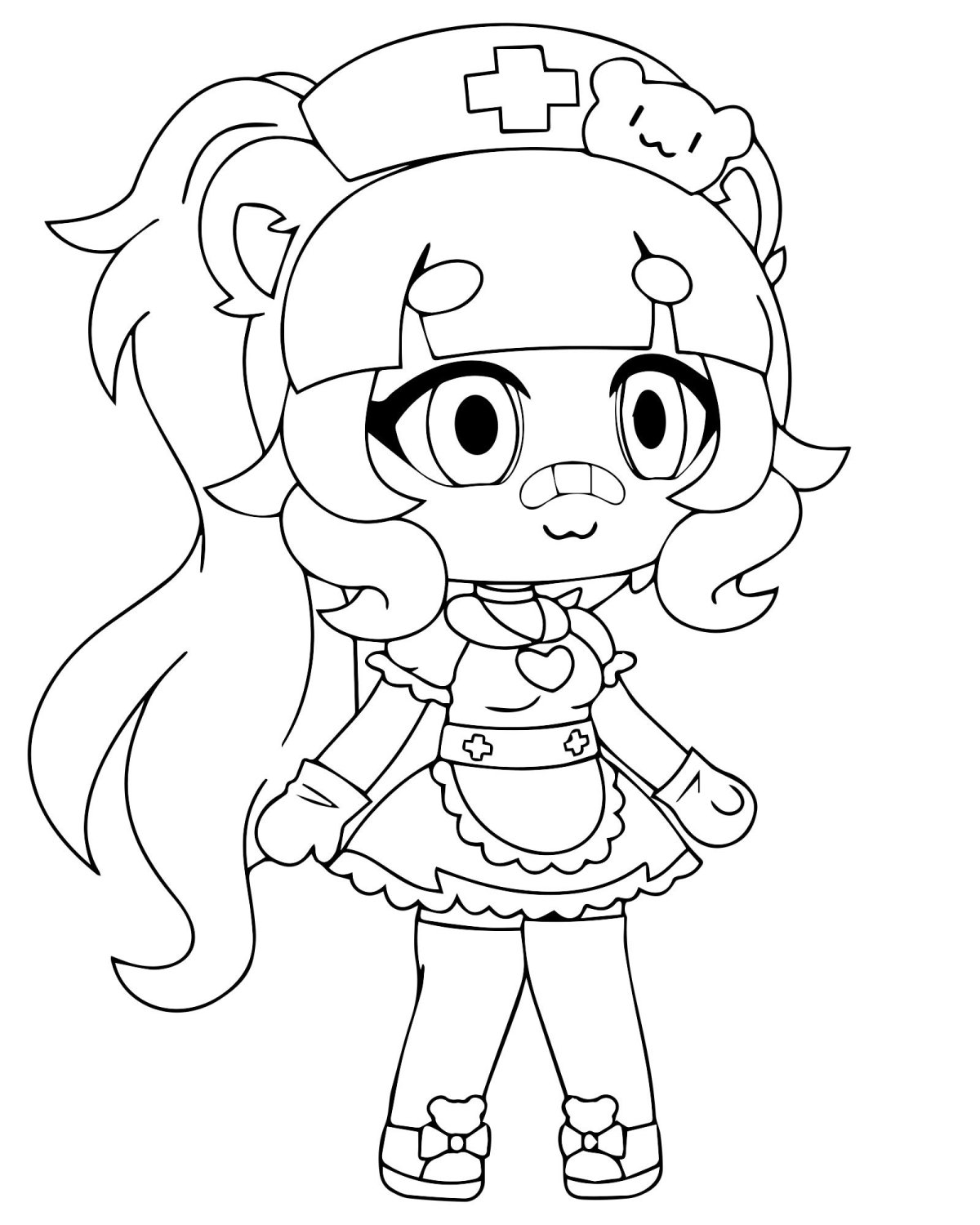 Раскраски кукла гача