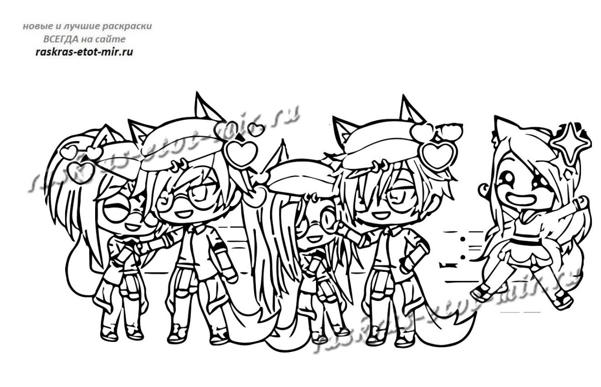 Разукрашки гача лайф Шизуко