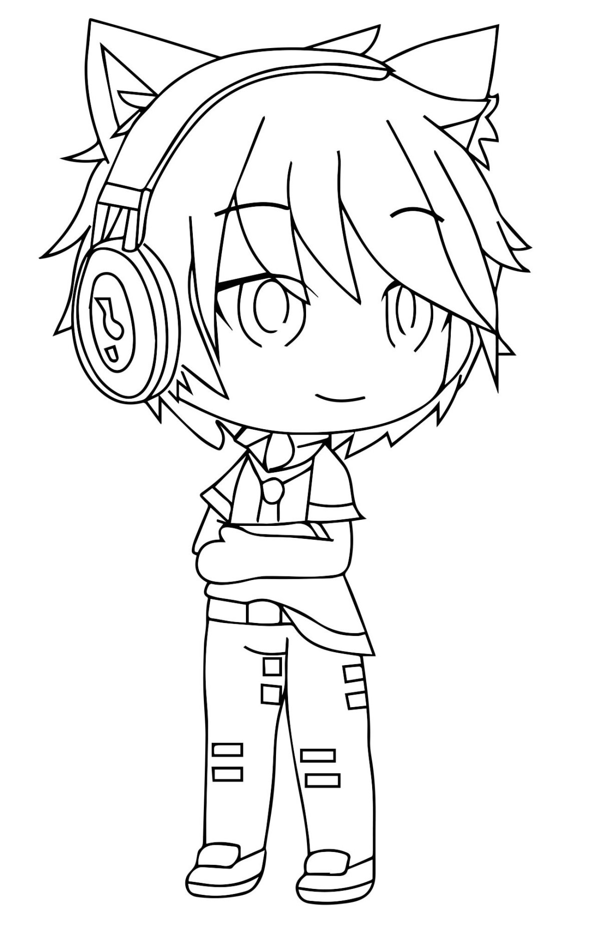 Раскраски аниме гача лайф мальчики