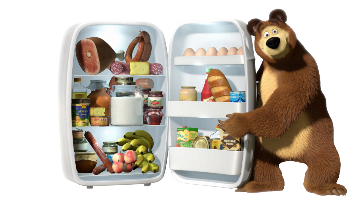Холодильник с едой