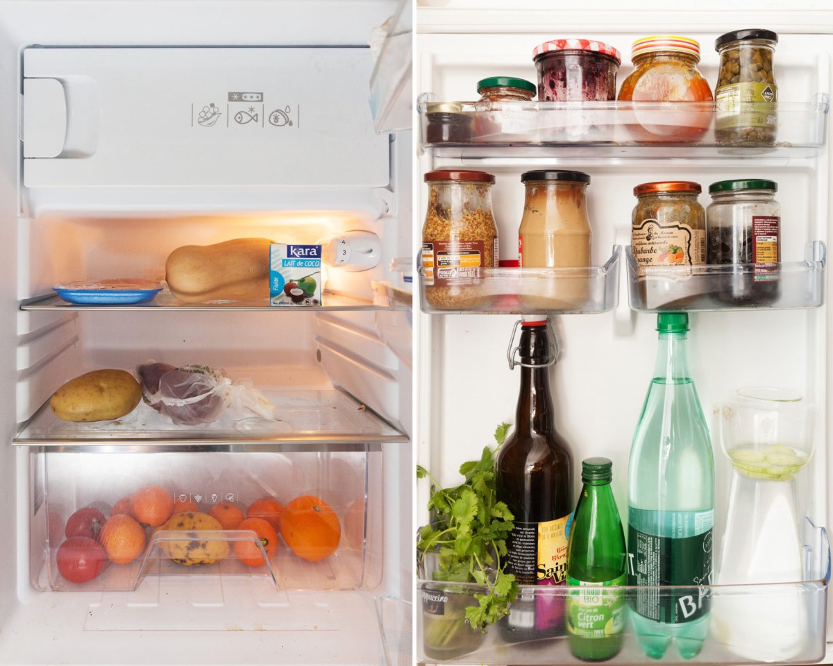 Открытый холодильник