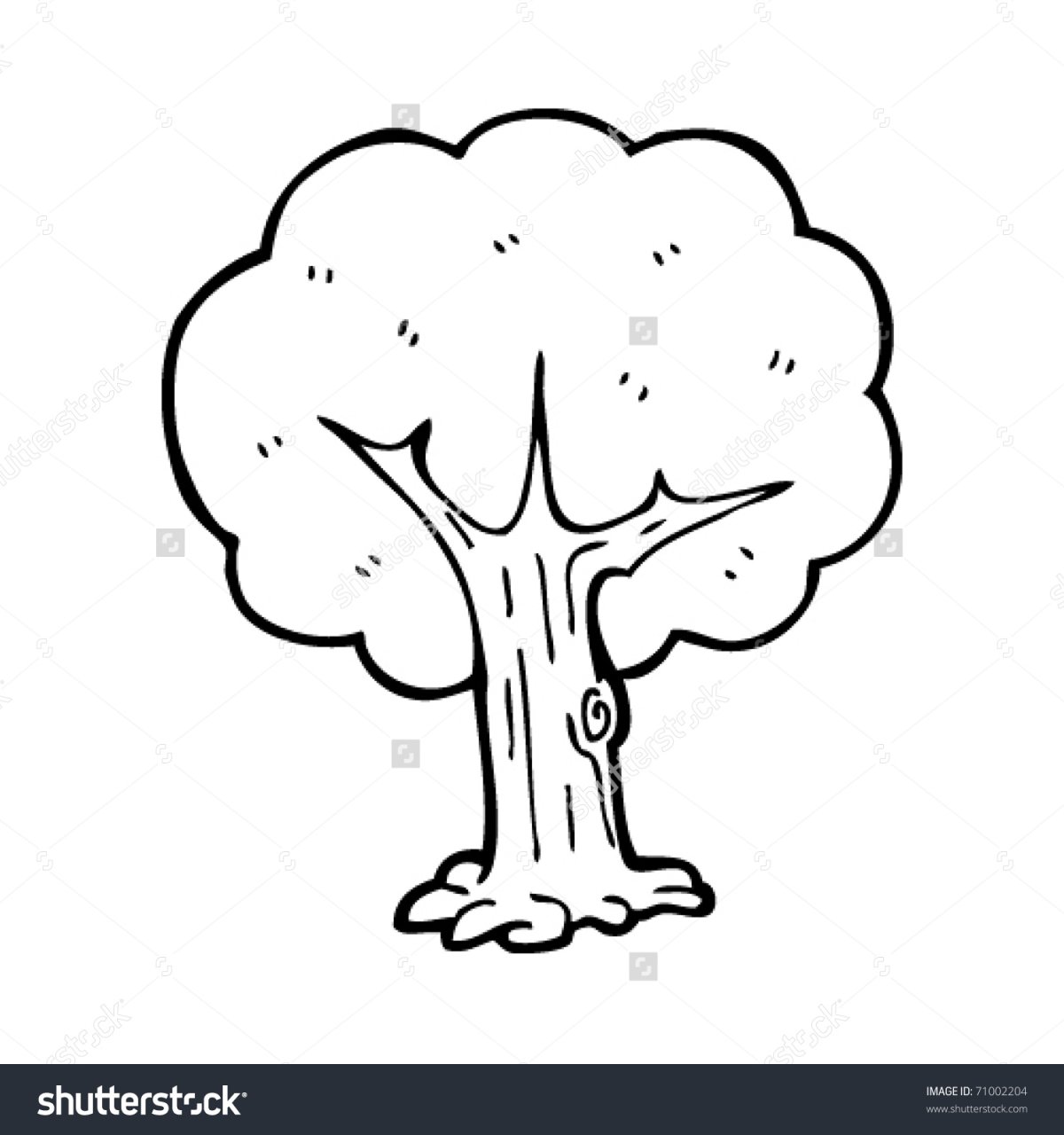 Крона дерева контур