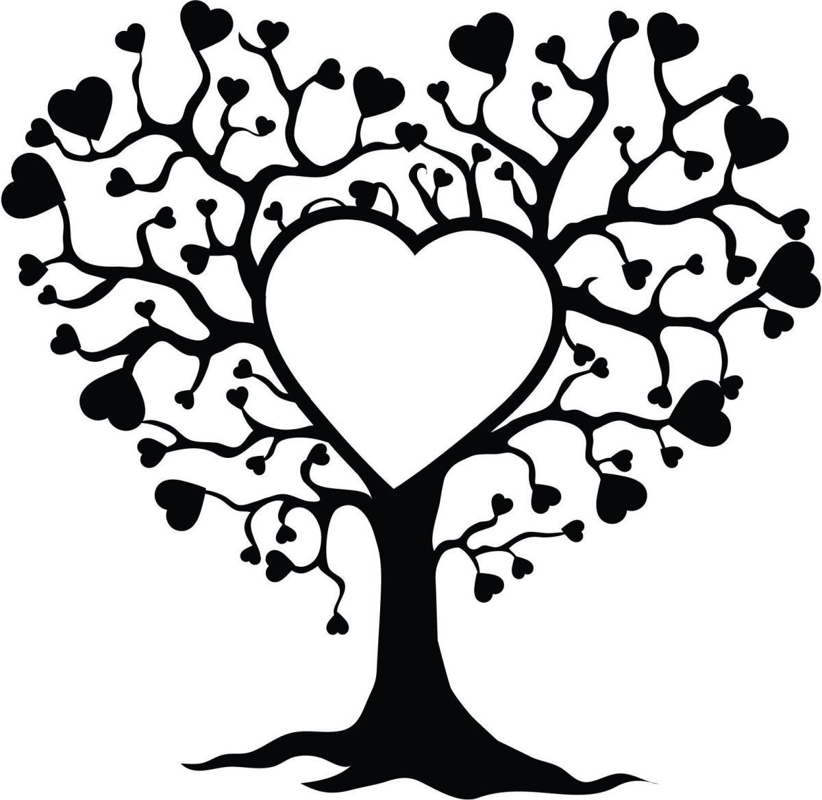 Большое дерево раскраска