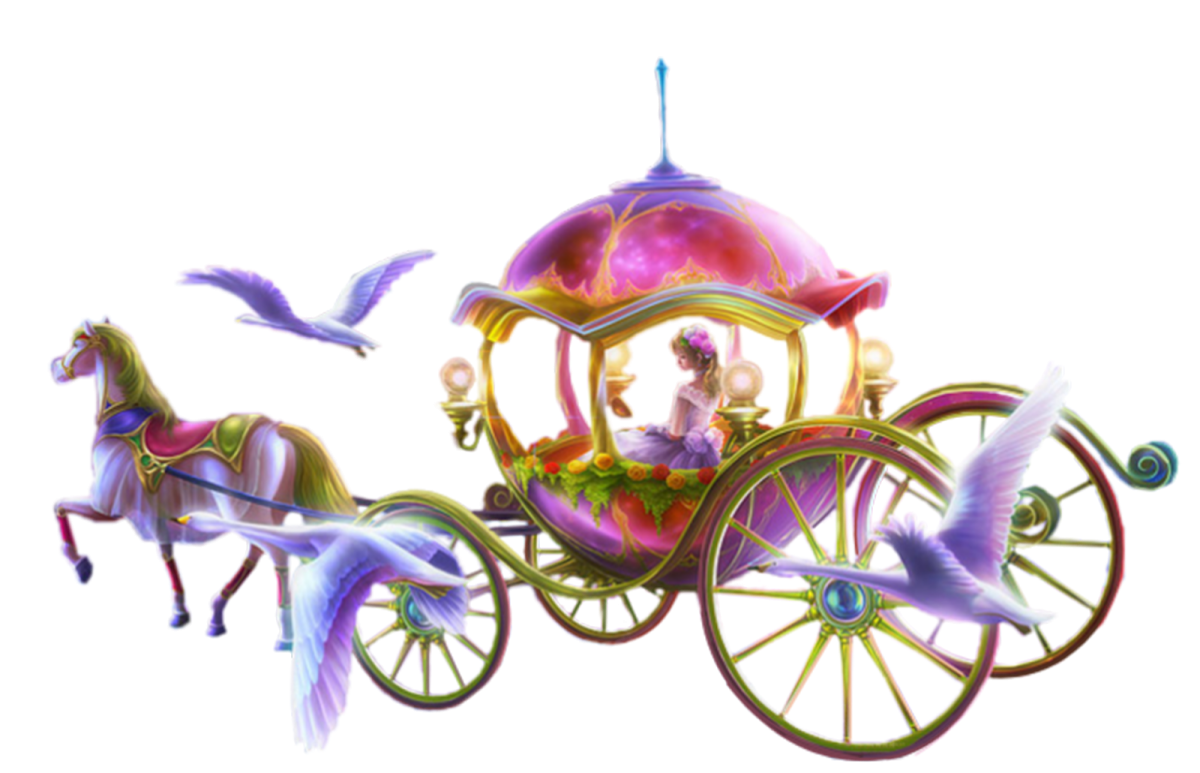 Сказочная карета с лошадьми