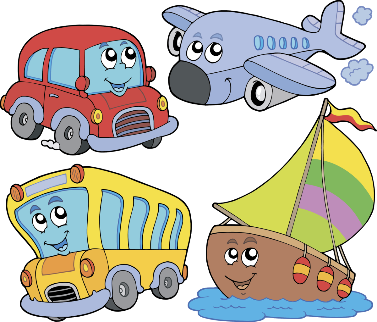 Транспорт мультяшная