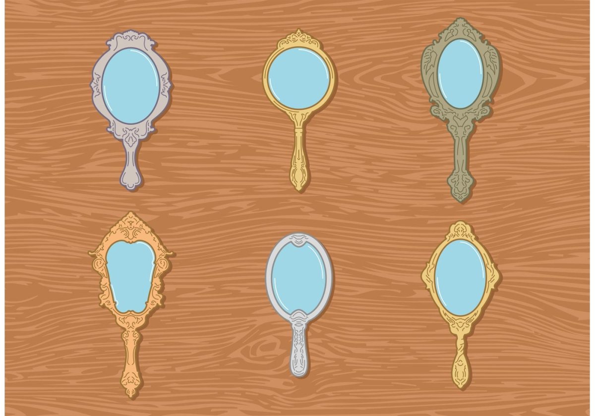 Нарисовать ручное зеркало