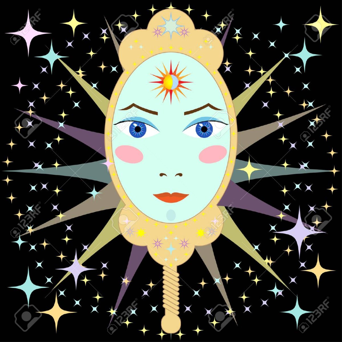 Волшебное зеркало с лицом