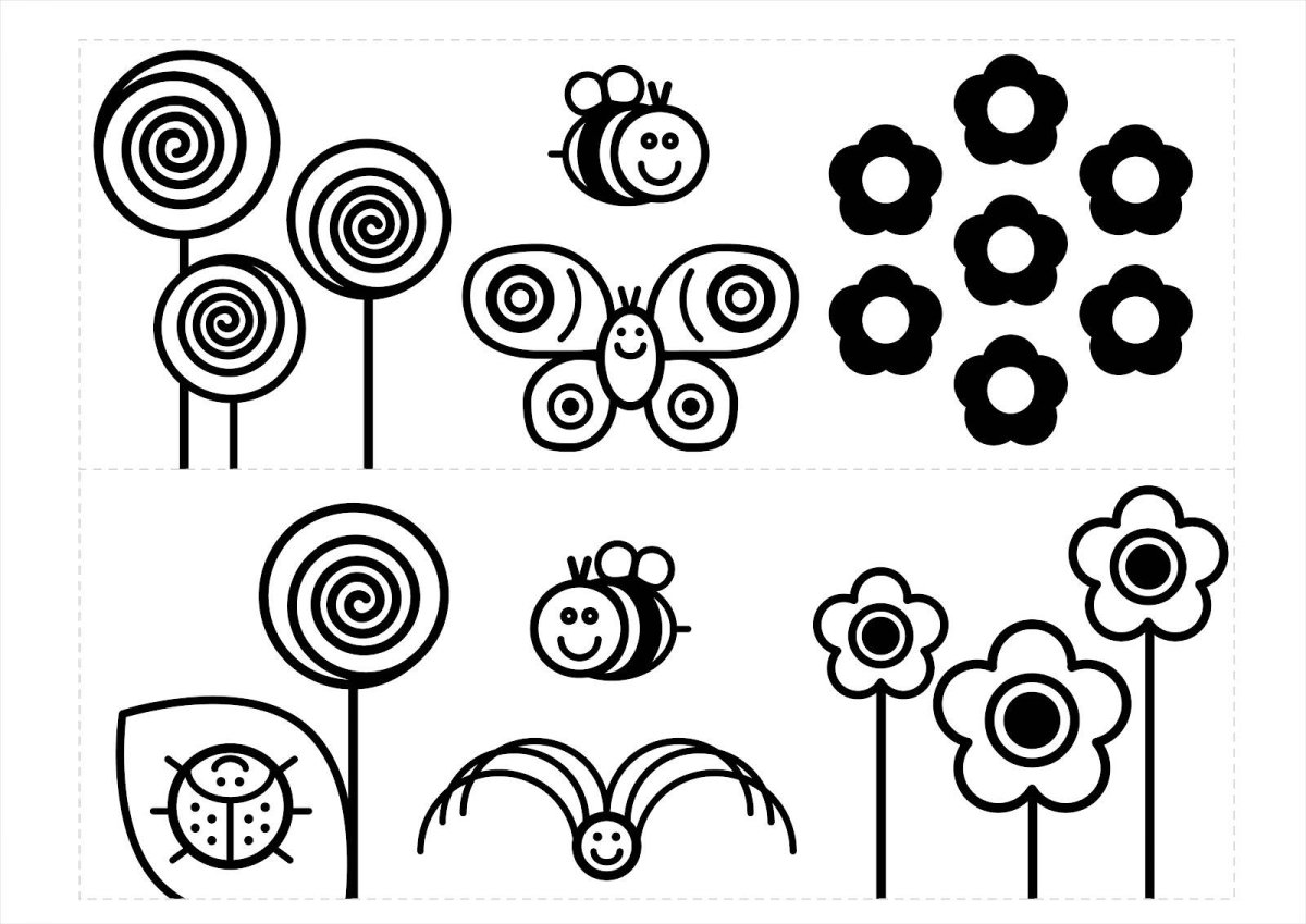 Монтессори для новорожденных чёрно белое