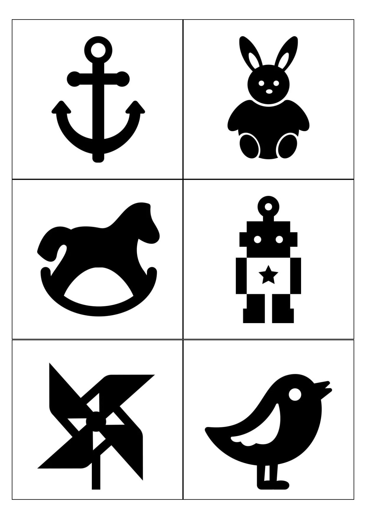 Карточки Монтессори для новорожденных