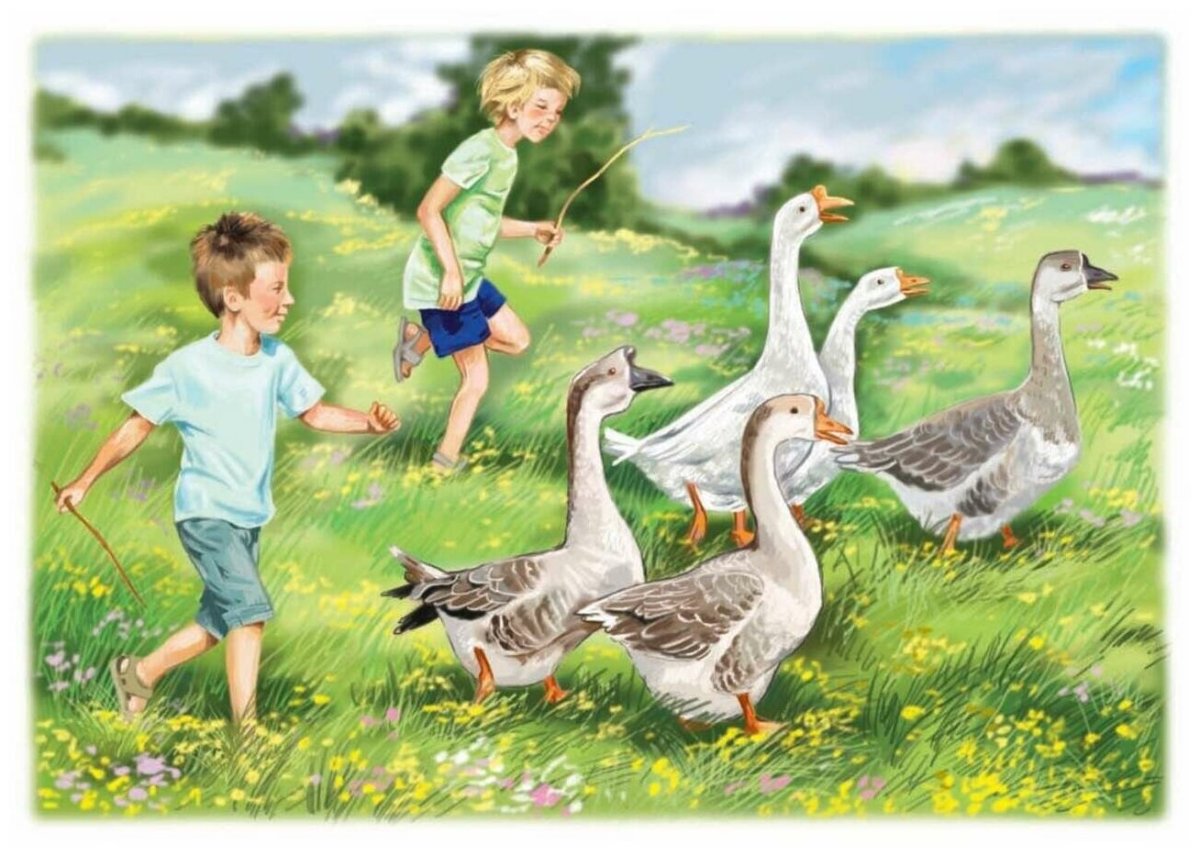 Ушинский к. "петушок с семьёй"