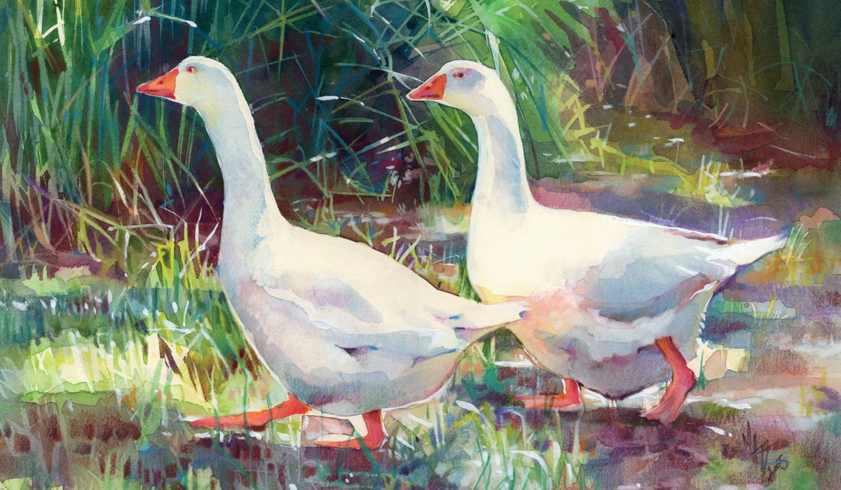 Салфетки для декупажа гуси