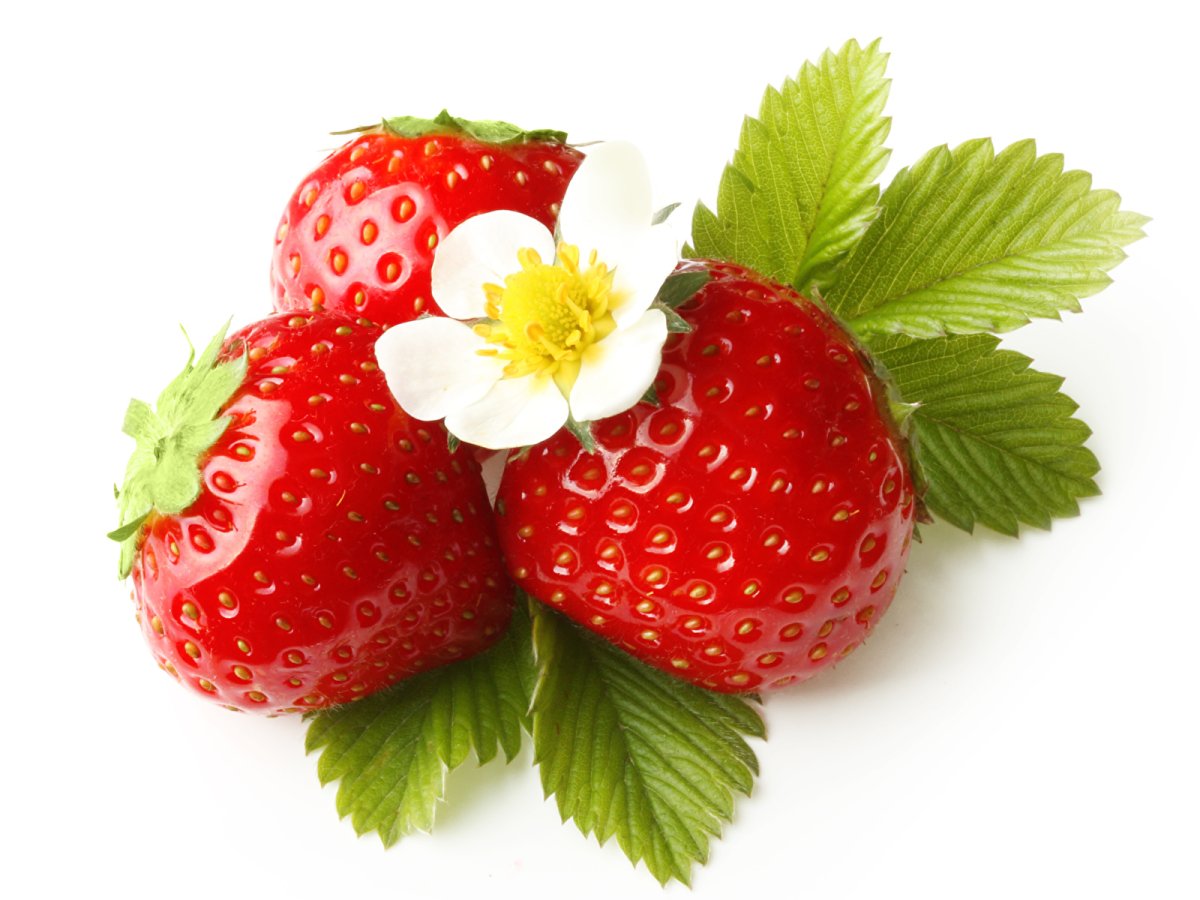 Клубника на белом фоне