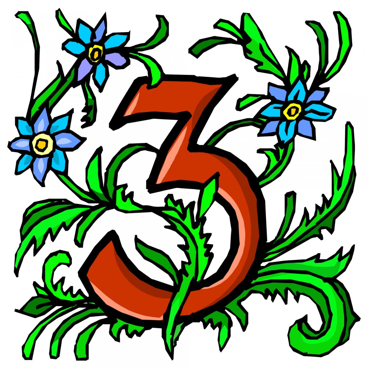 Красивые цифры для рисования