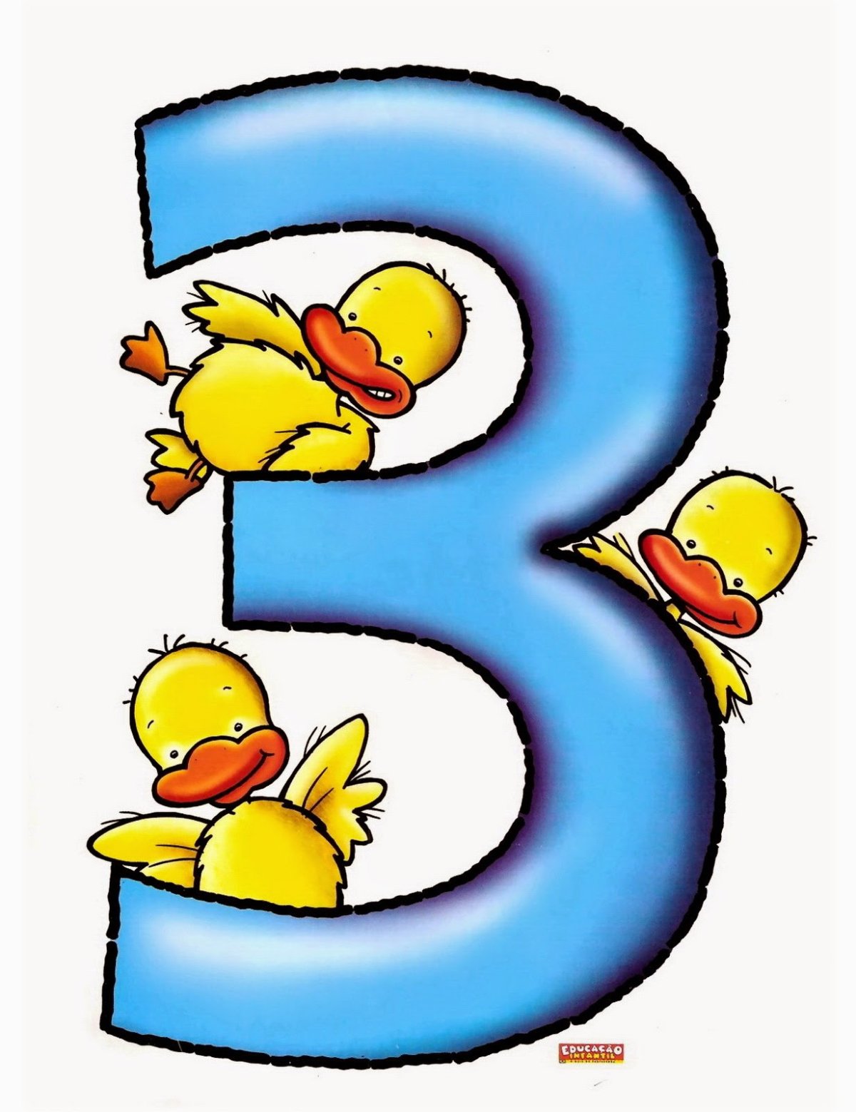 Цифра три для детей