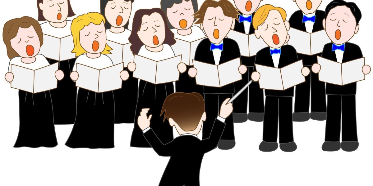 Детский хор карикатура