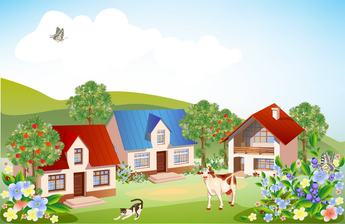 Город и деревня для детей