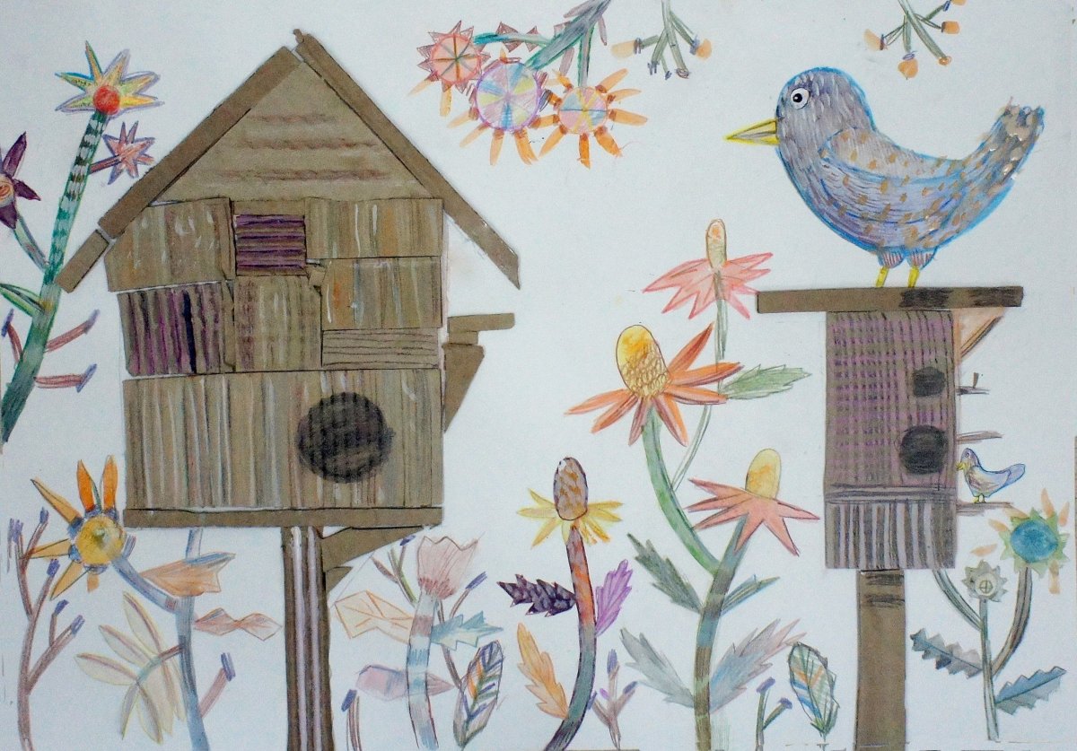 Рисование скворцы прилетели