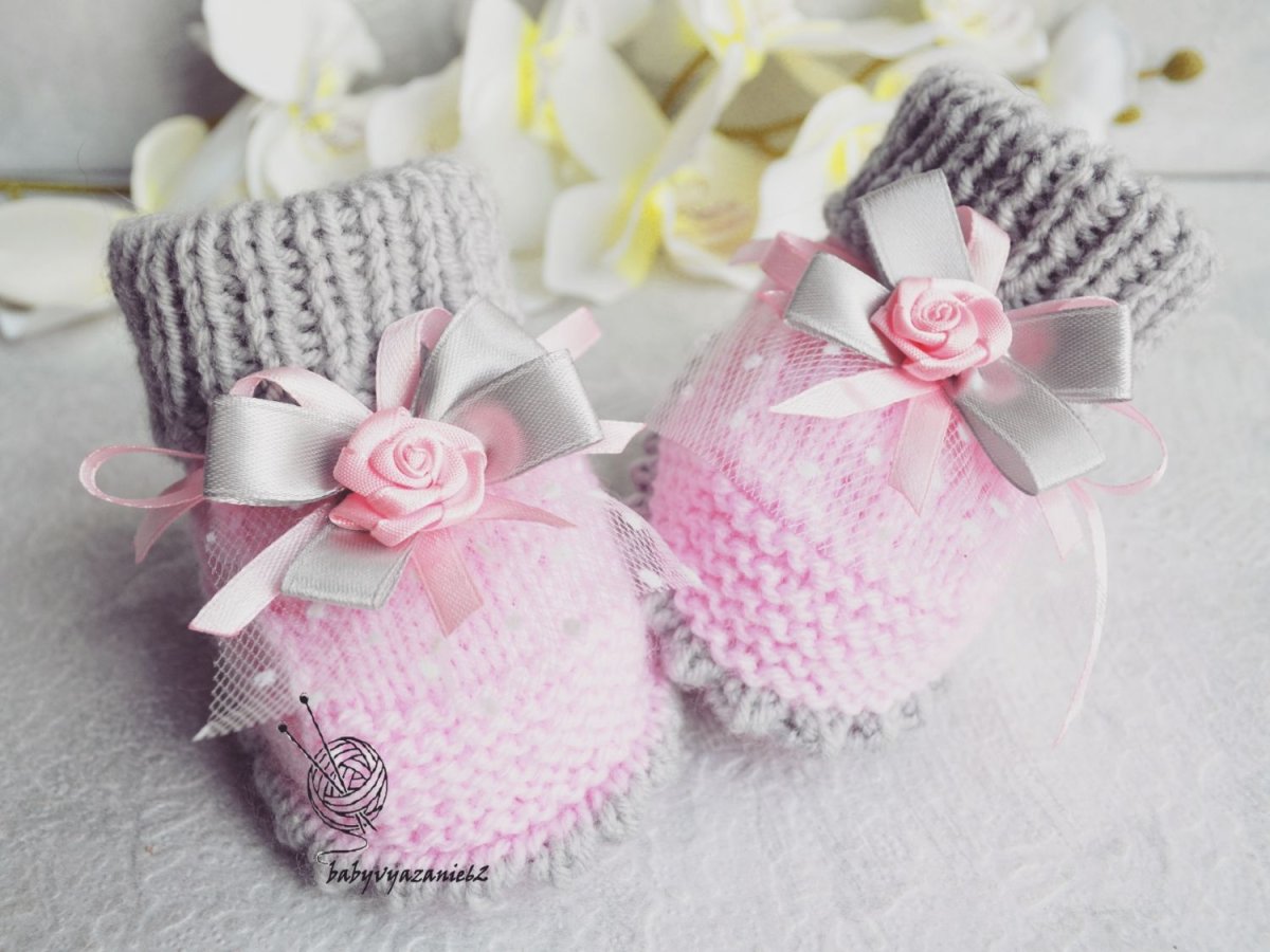 Пинетки для девочки новорожденной