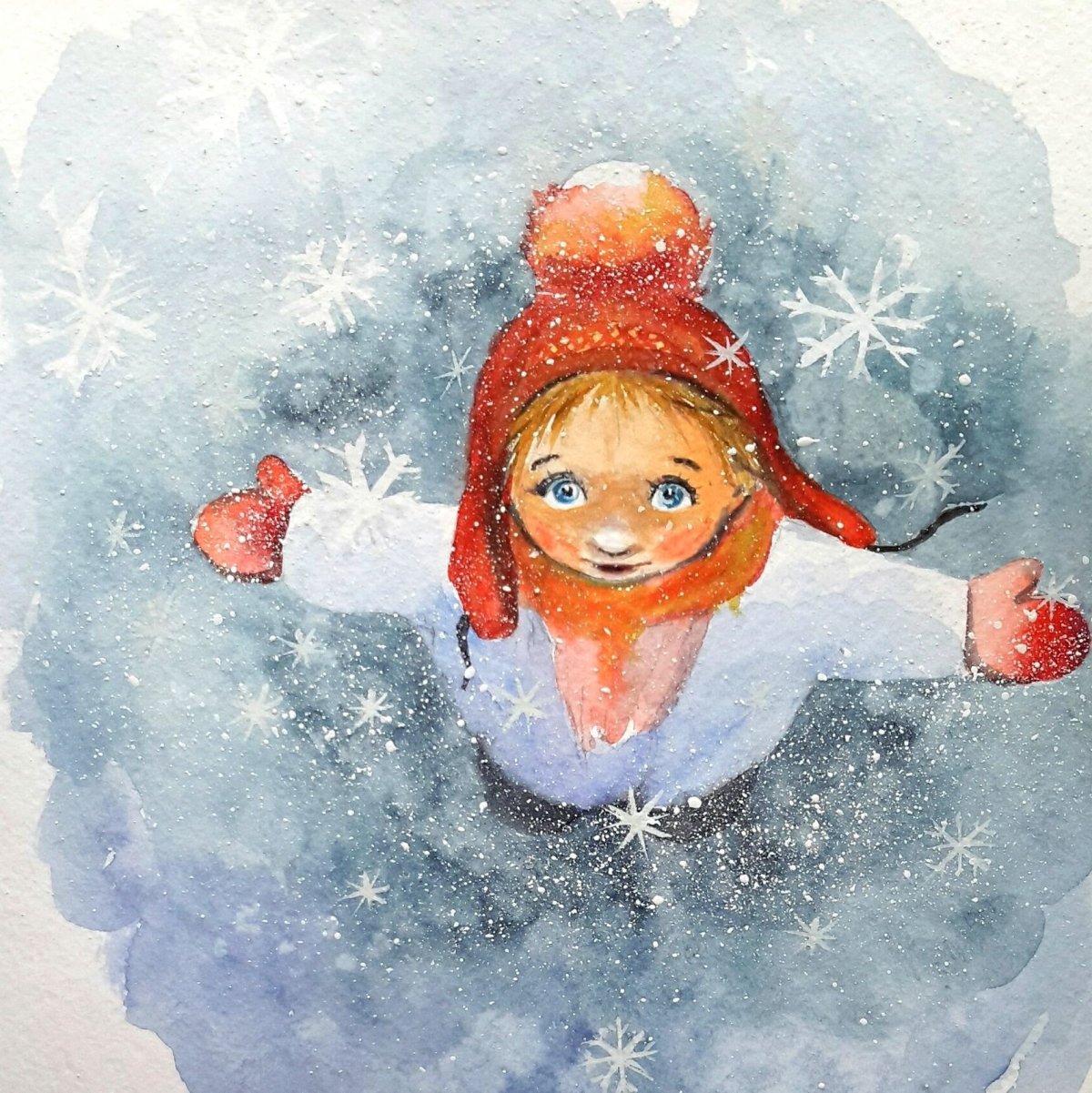 Иллюстрация снег идет