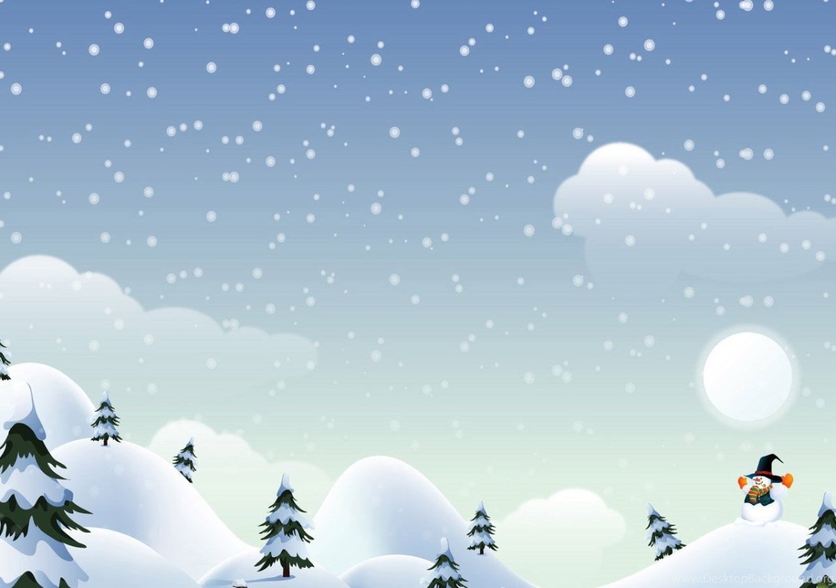 Зимний рисунок Снеговик