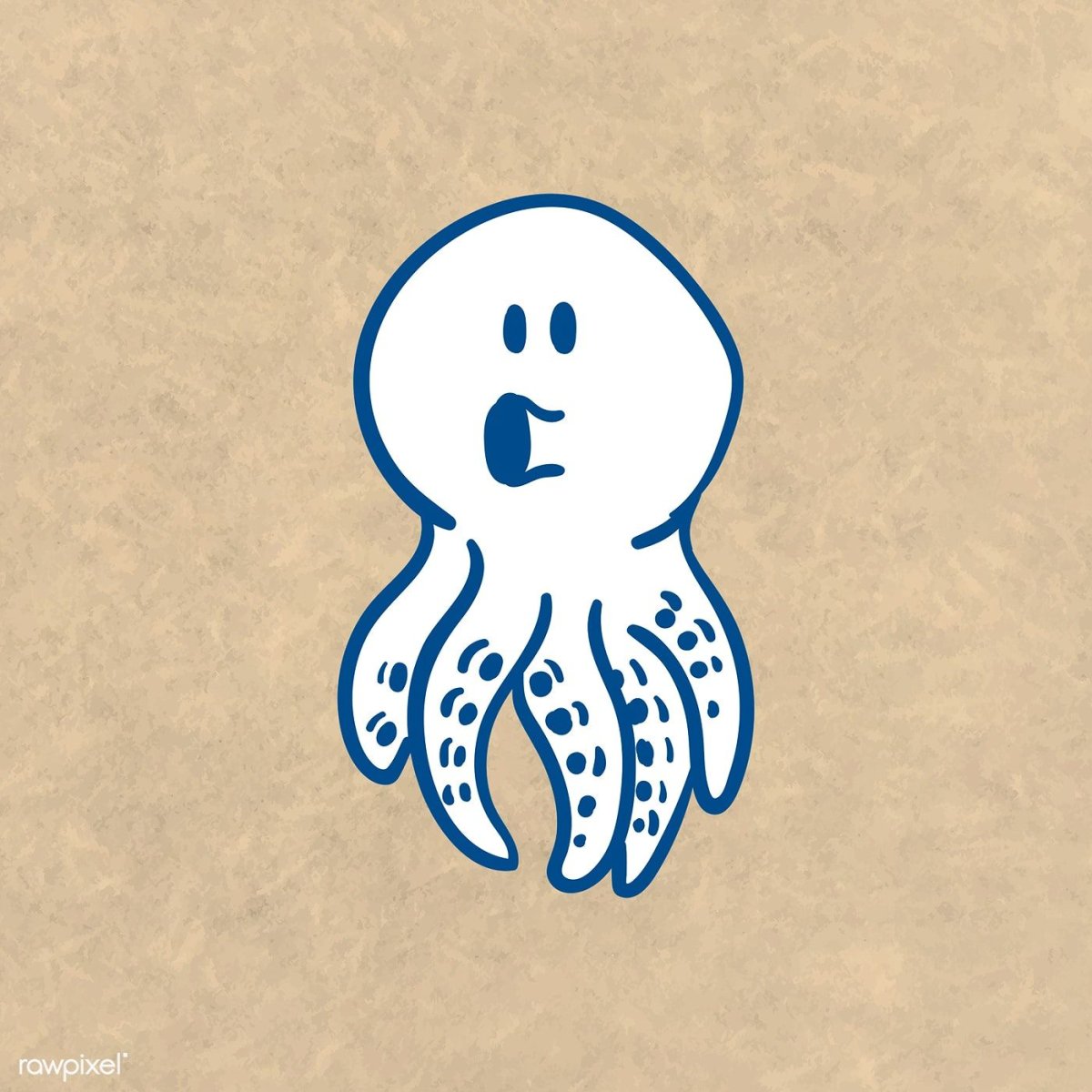 Осьминог мультяшный прикольный