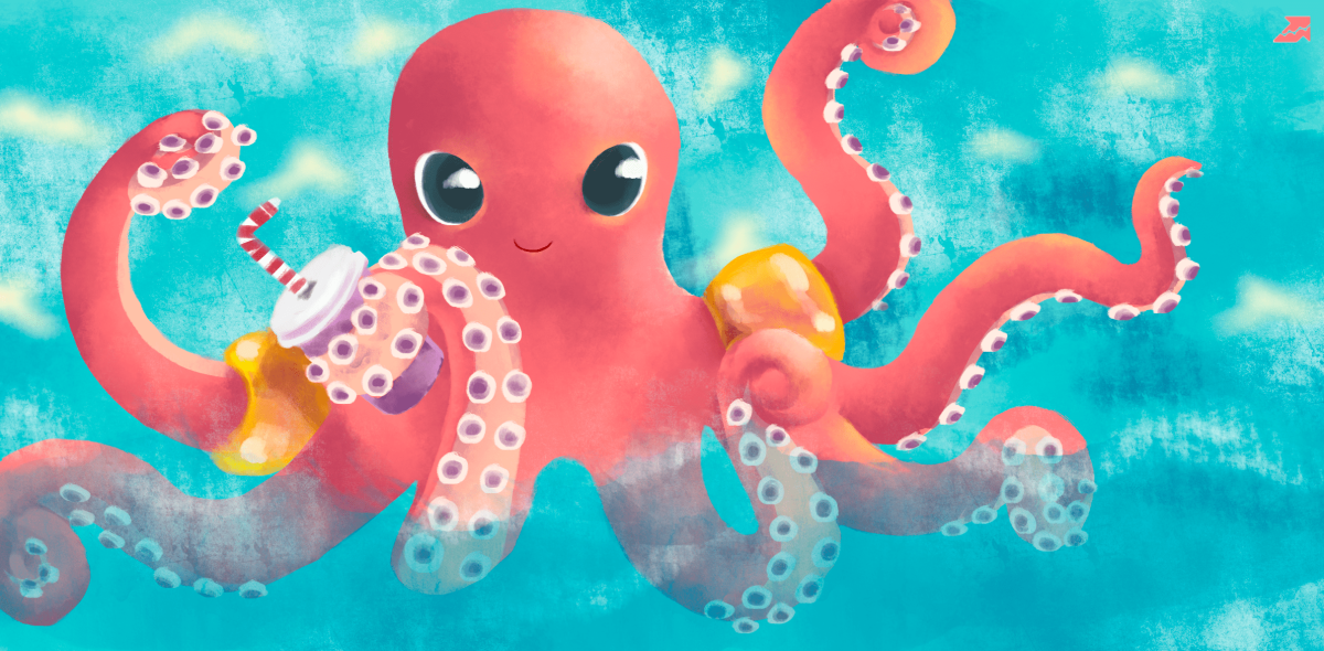 Плюшевая Осьминожка перевертыш