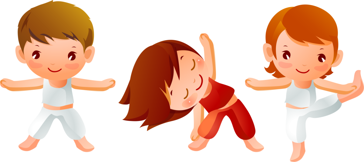 Дети на физкультуре в школе