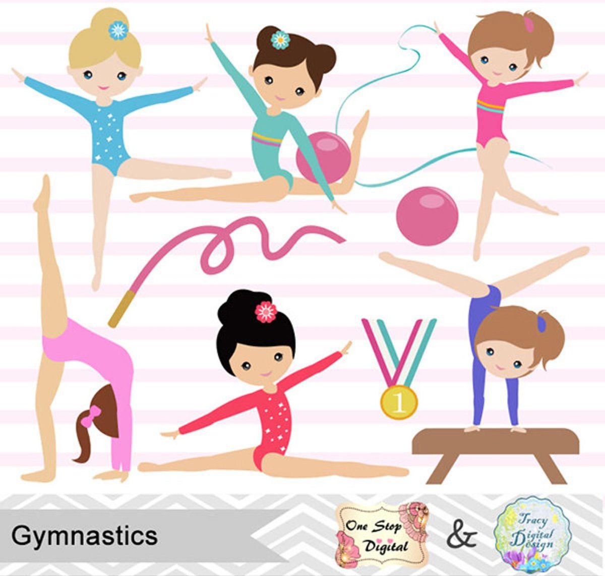 Маленькая гимнастка нарисованная