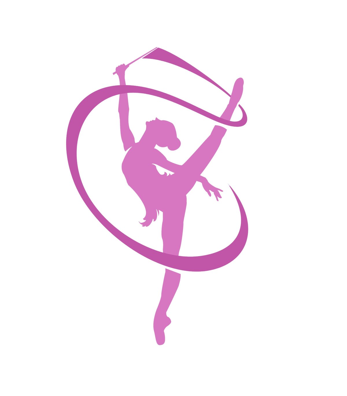 Гимнастка с лентой иллюстрация